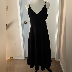 SHE + SKY Black Side Cut-out Diamond Shape Black Dress